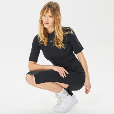  Nike Sportswear Essential Midi Kadın Siyah Elbise