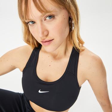  Nike Dri-Fit Swoosh Kadın Siyah Bra