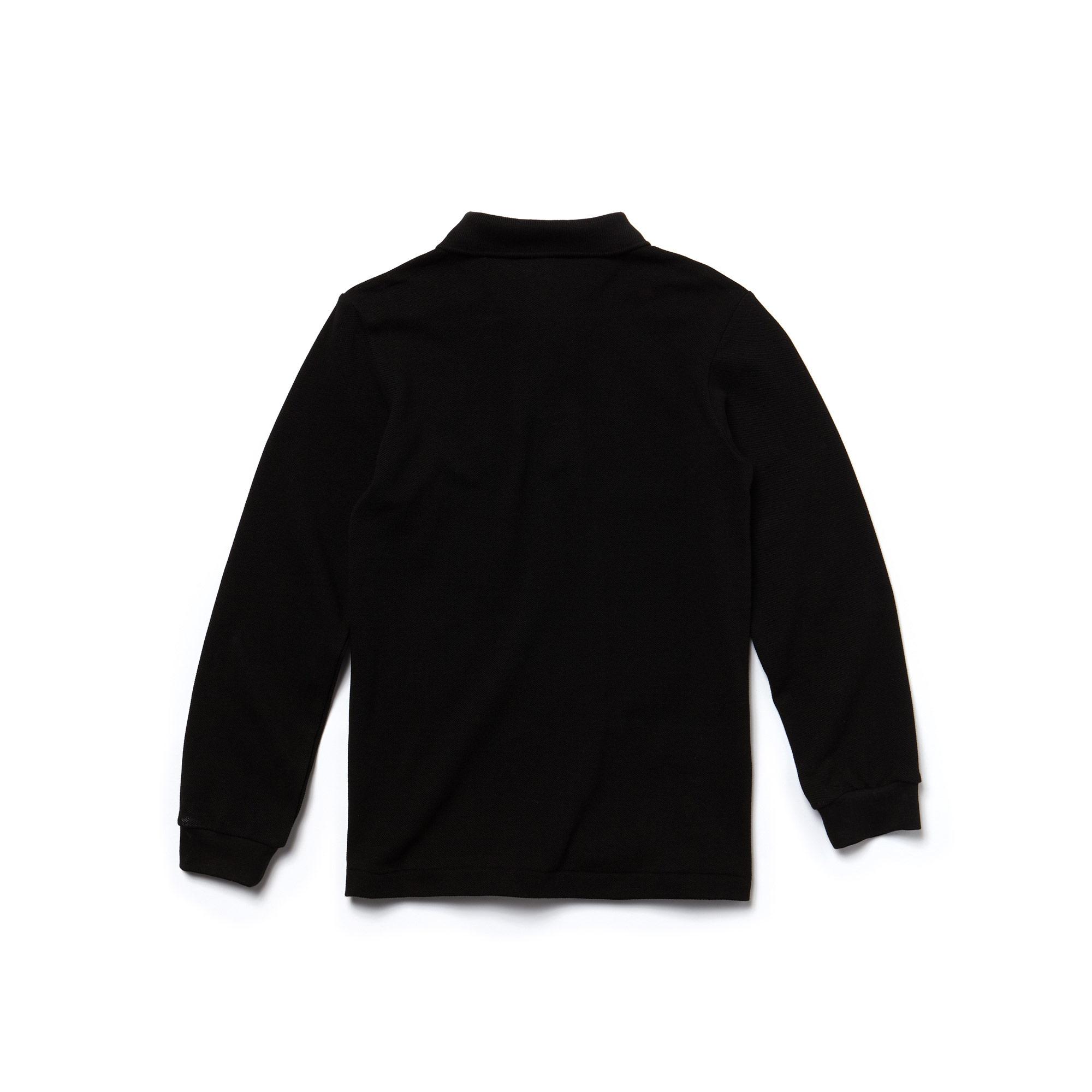 Erkek Çocuk Regular Fit Uzun Kollu Siyah Polo