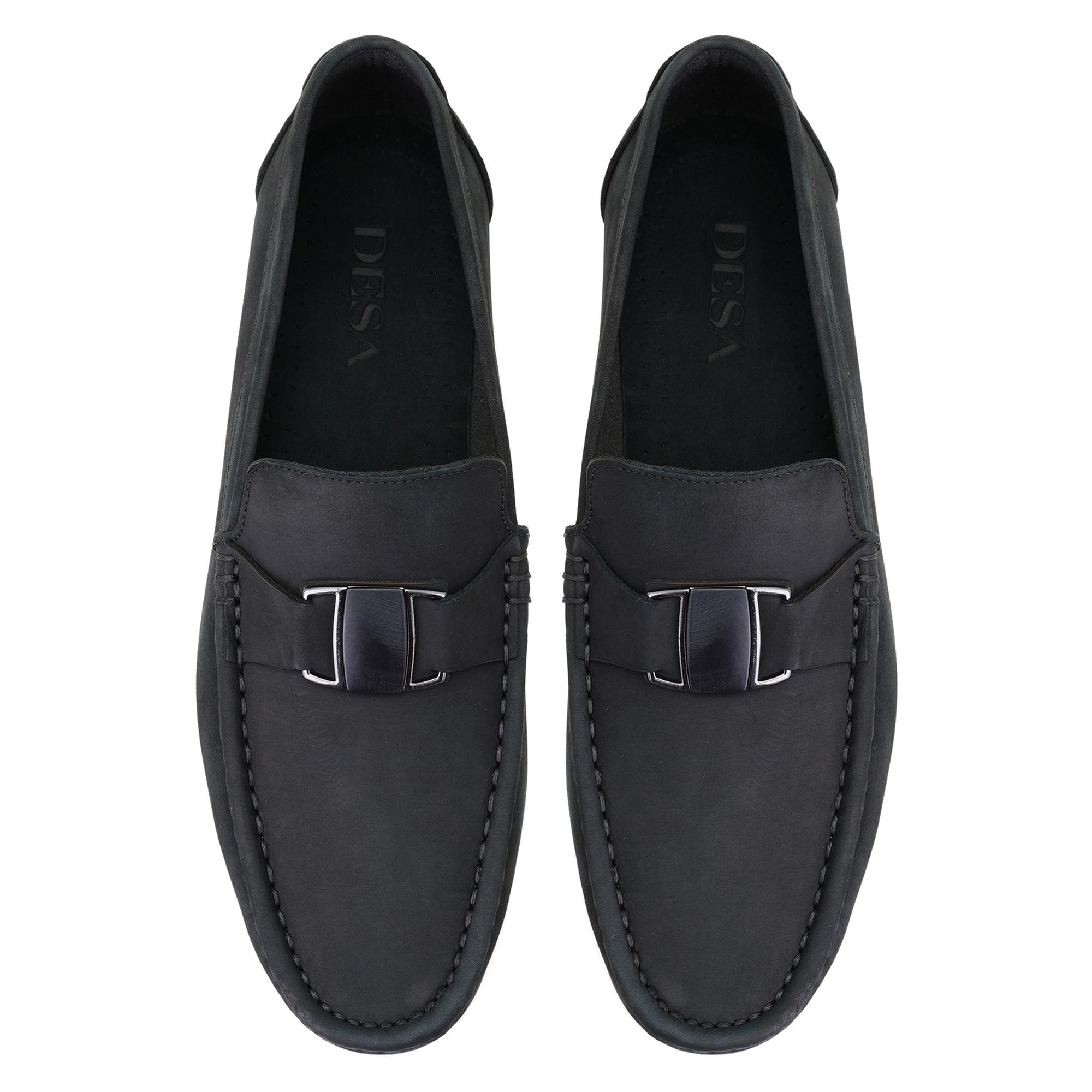 Chevi Siyah Erkek Deri Loafer