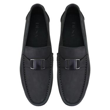  Chevi Siyah Erkek Deri Loafer