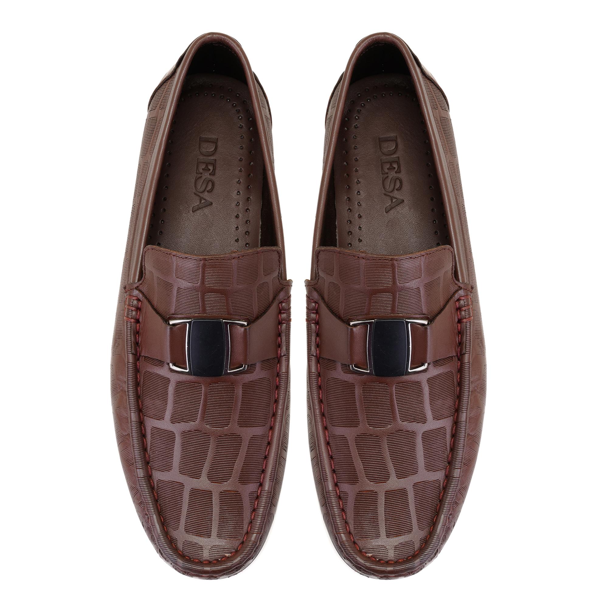 Chevi Kahve Erkek Deri Loafer