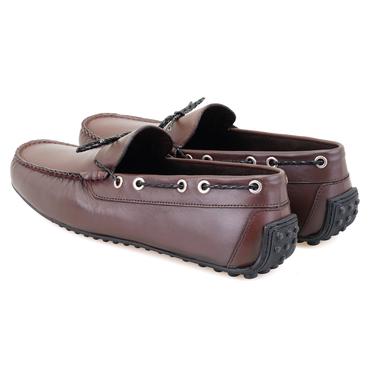  Cerise Kahve Erkek Deri Loafer