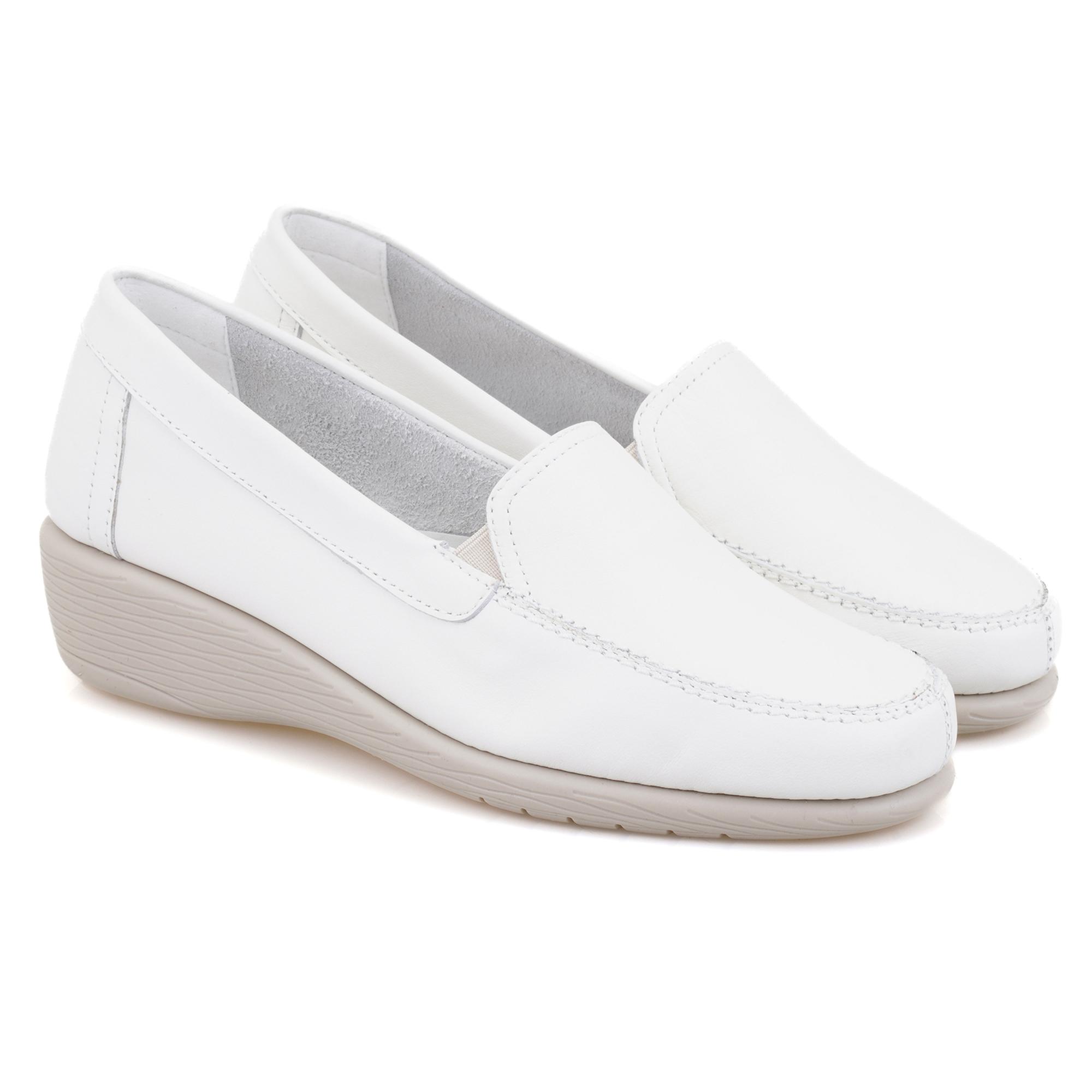 Kadın Beyaz DesaComfort Deri Günlük Ayakkabı