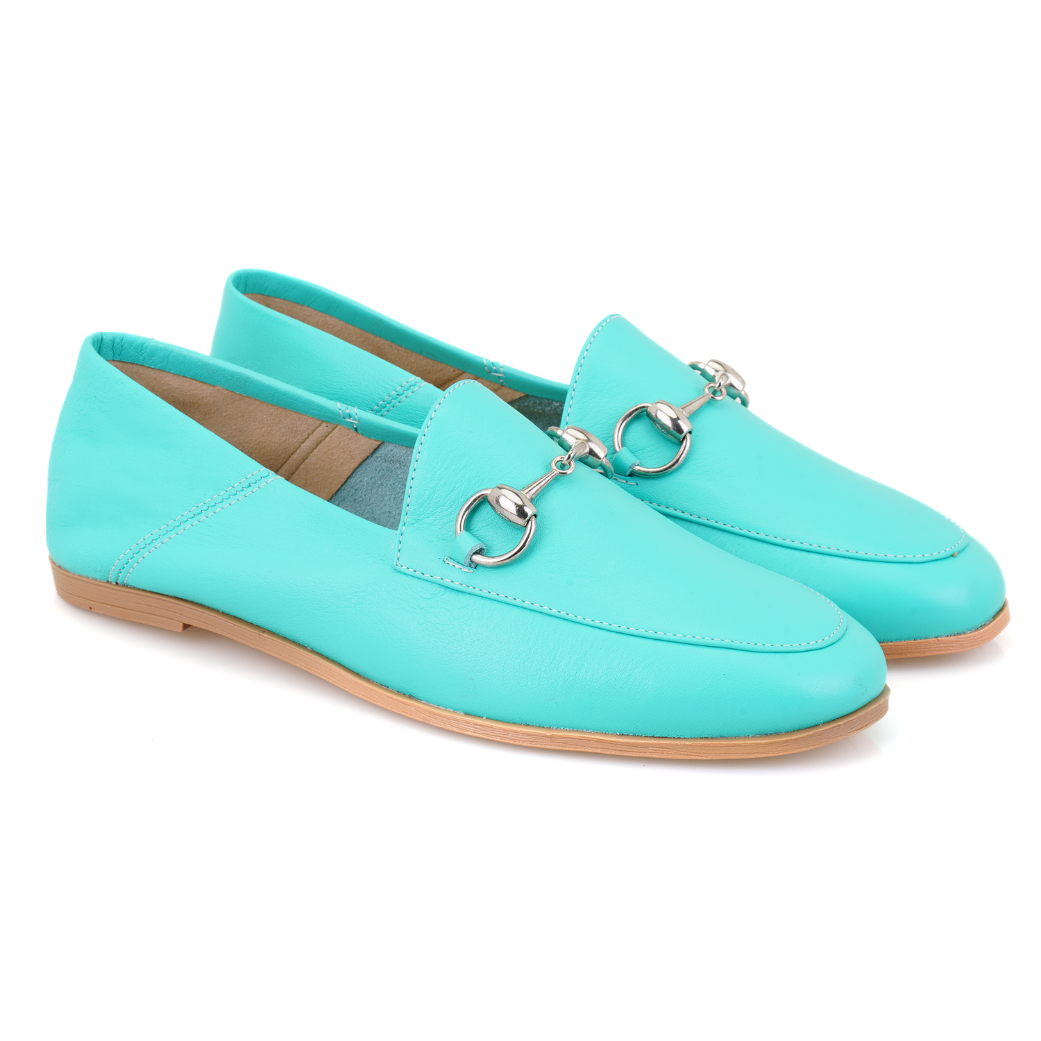 Desa Desa Kadın Mavi Deri Loafer FashFed'de! Mavi - 2. görsel