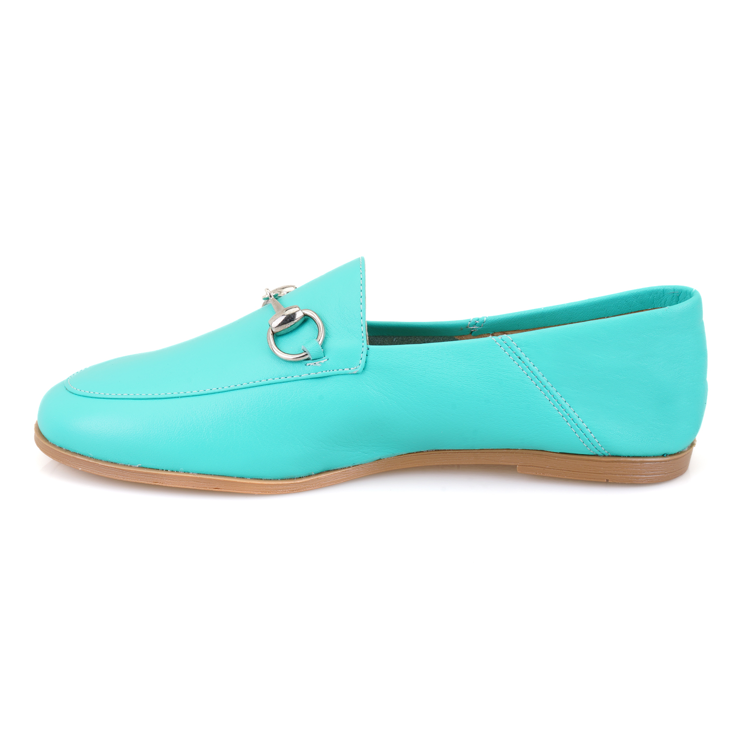 Desa Desa Kadın Mavi Deri Loafer FashFed'de! Mavi - 3. görsel