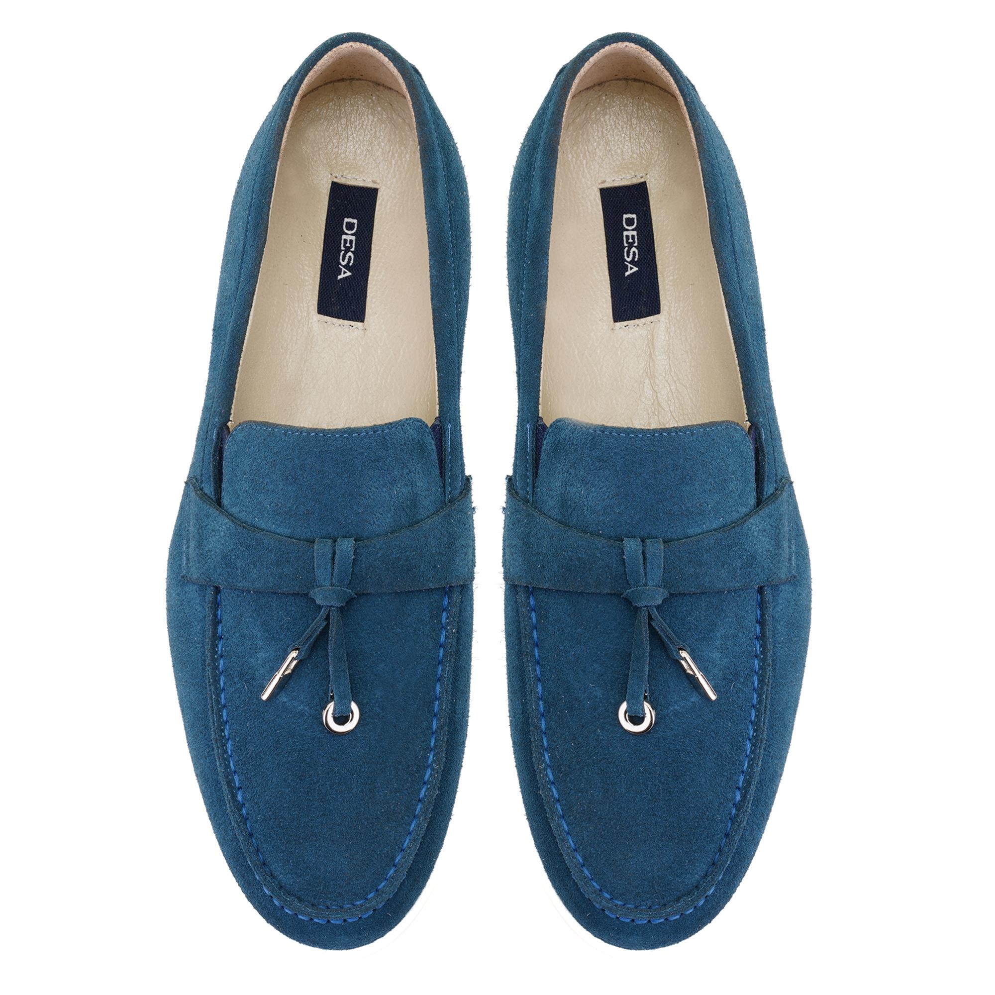 Kaitlin Mavi Erkek Süet Deri Loafer