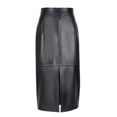  Lucie Siyah Kadın Uzun Deri Etek