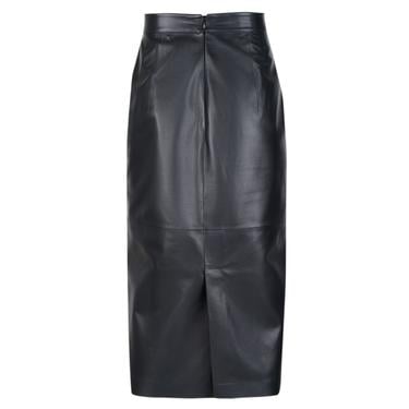  Lucie Siyah Kadın Uzun Deri Etek