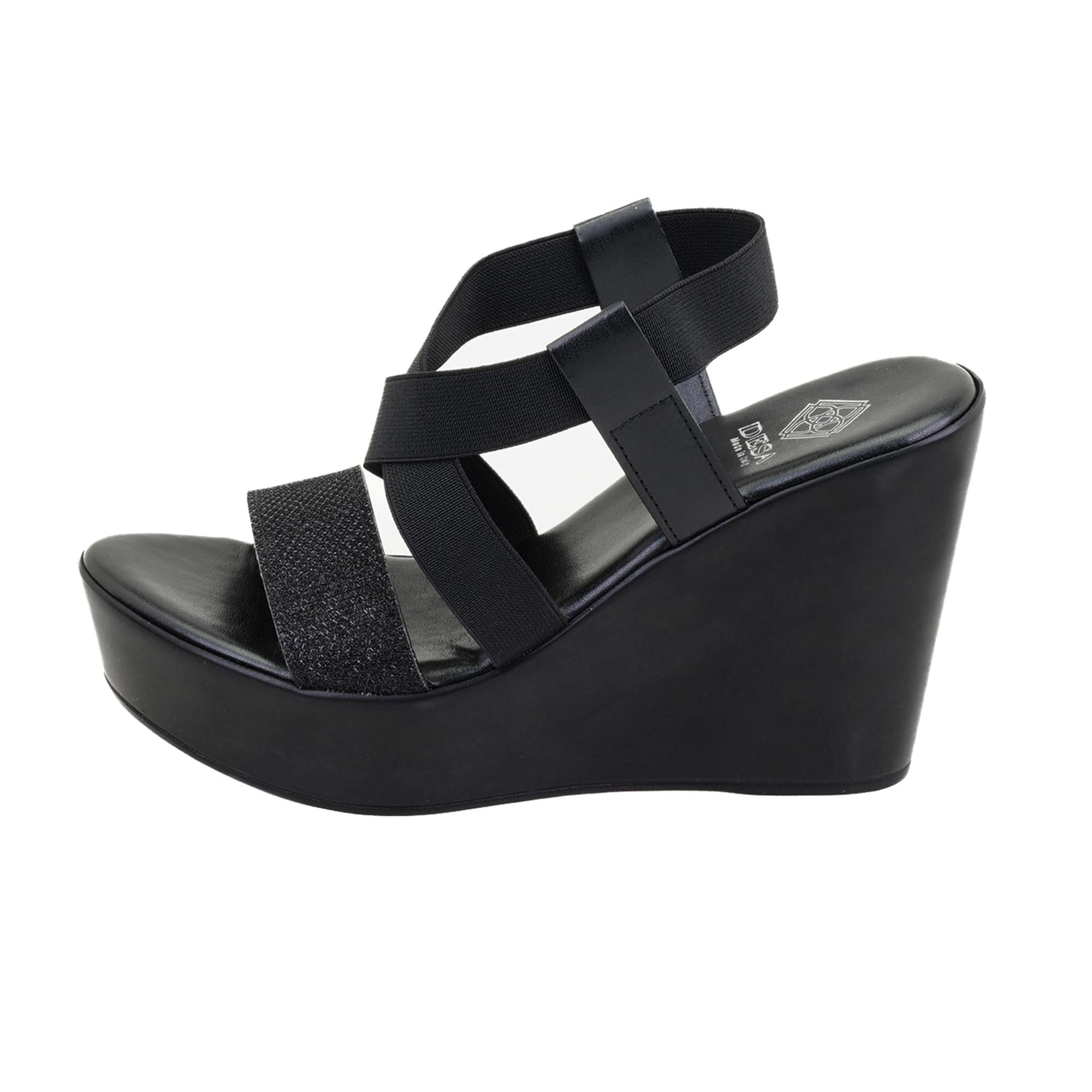 Kadın Siyah Dolgu Topuklu Sandalet