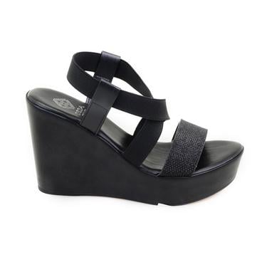  Kadın Siyah Dolgu Topuklu Sandalet