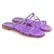 Kadın Mor Parlak Taşlı Terlik
