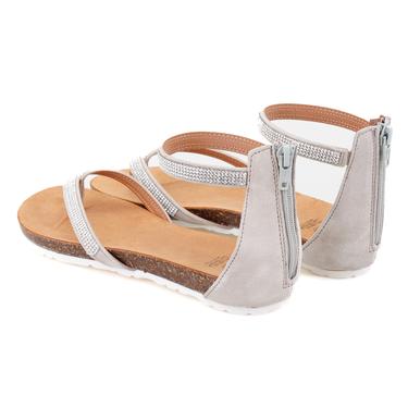  Kadın Kahve Taşlı Parmak Arası Sandalet