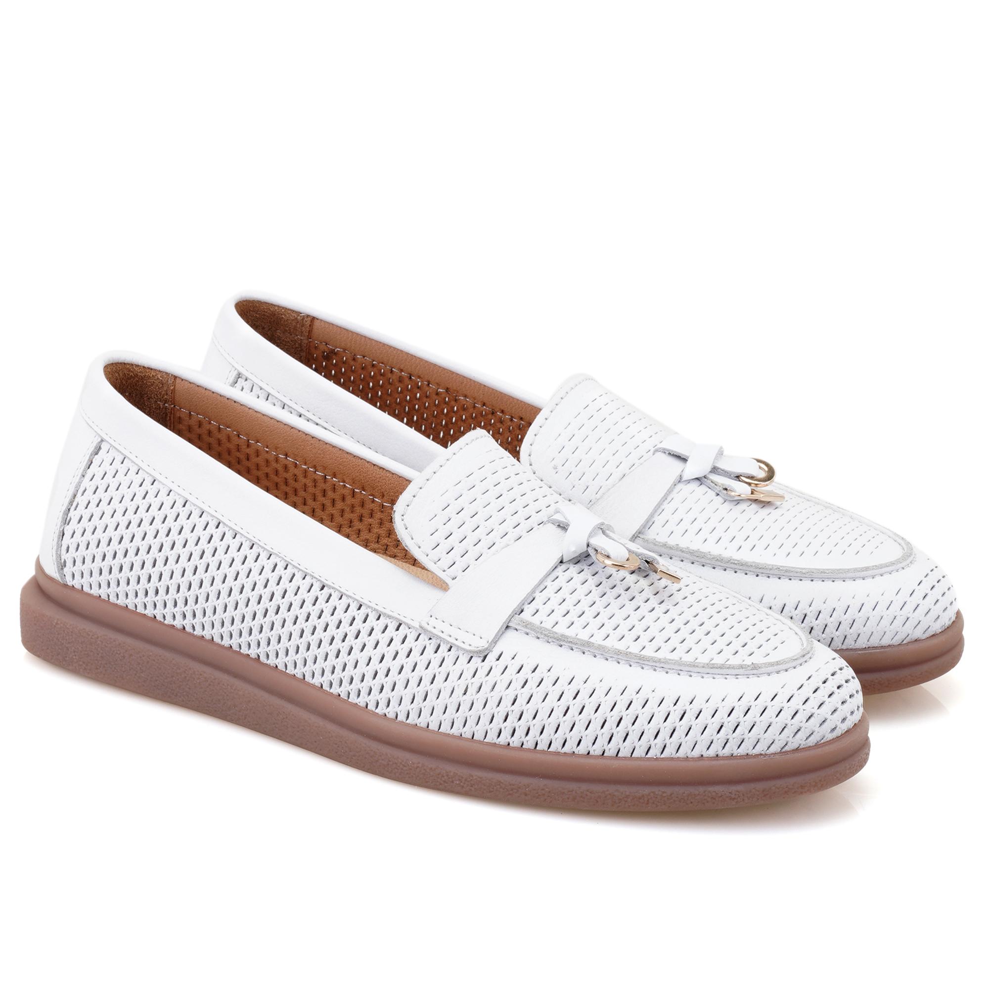 Kadın Beyaz Deri Günlük Ayakkabı