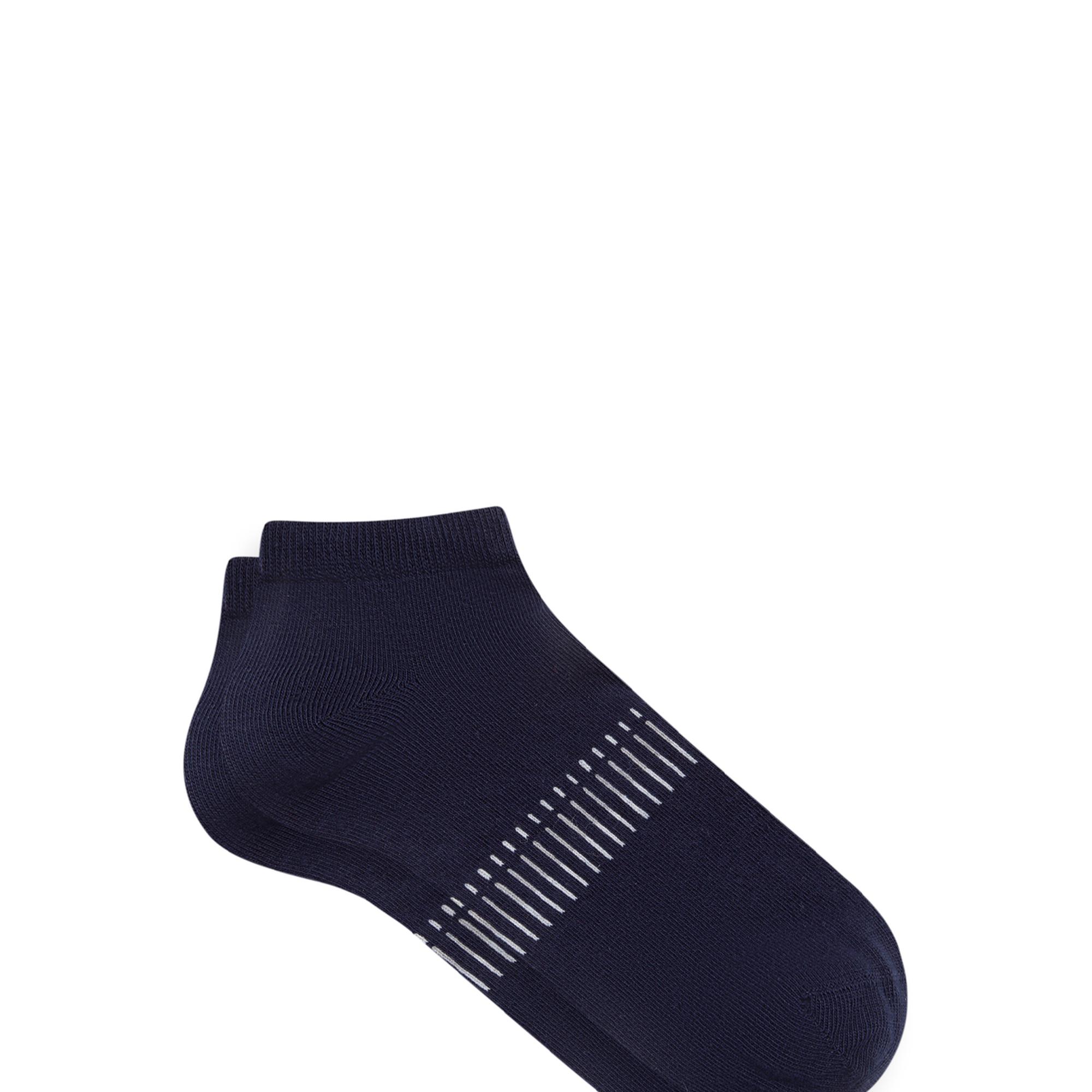 Mavi Çizgili Lacivert Patik Çorap 092577-33649