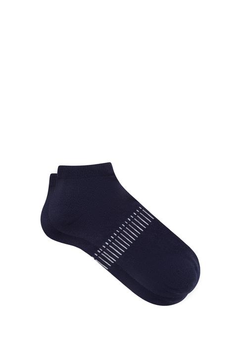  Mavi Çizgili Lacivert Patik Çorap 092577-33649