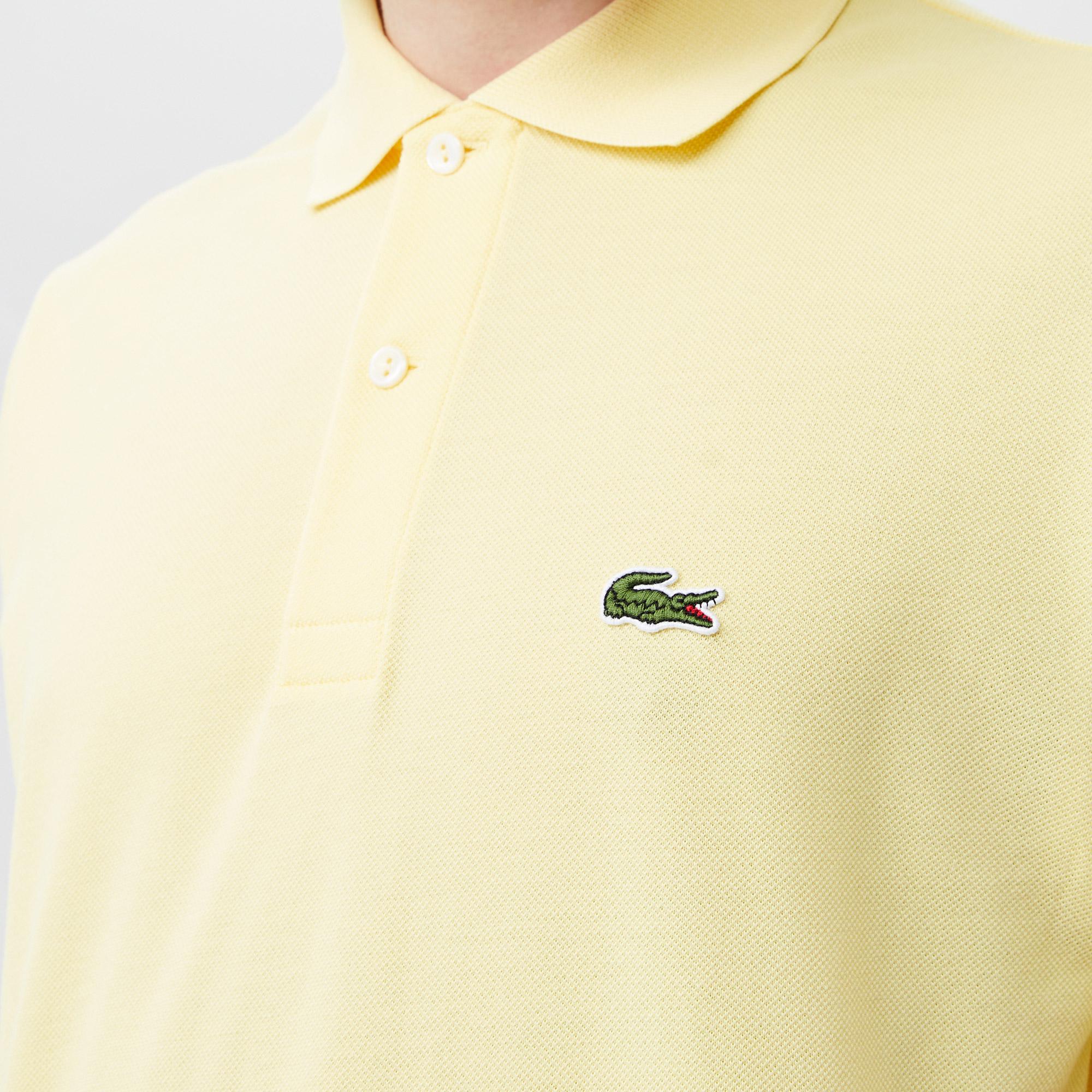 L.12.12 Erkek Classic Fit Sarı Polo