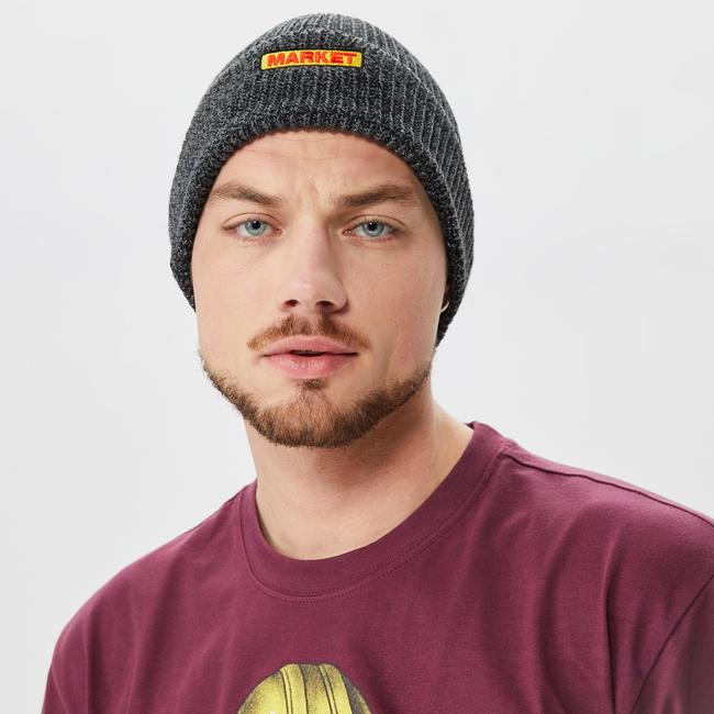  Market Ribbed Knit Erkek Siyah Bere