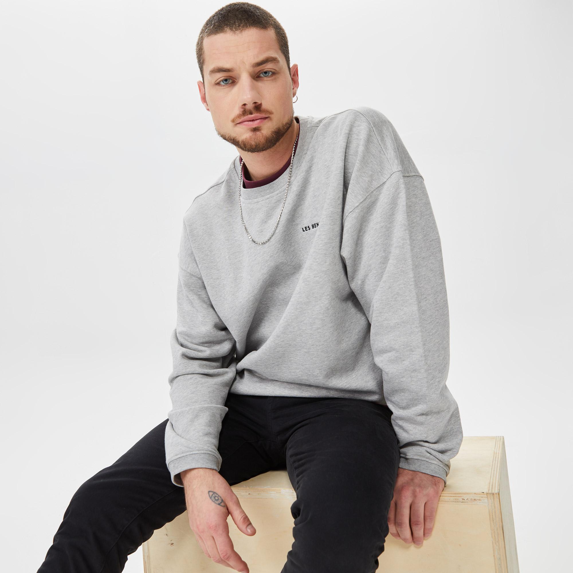 Les Benjamins Core Erkek Gri Sweatshirt
