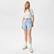 Kadın Loose Fit Denim Açık Mavi Bermuda