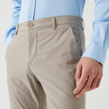 Erkek Slim Fit Chino Gri Pantolon