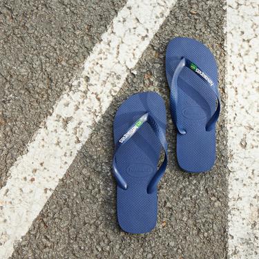  Havaianas Brasil Logo Erkek Lacivert Terlik