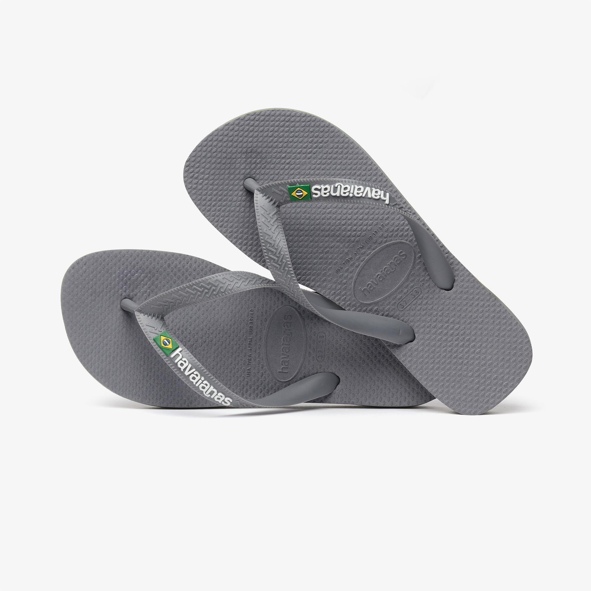 Havaianas Brasil Logo Unisex Gri Terlik