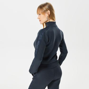  Guess New Allie Scuba Zip Kadın Siyah Eşofman Üstü