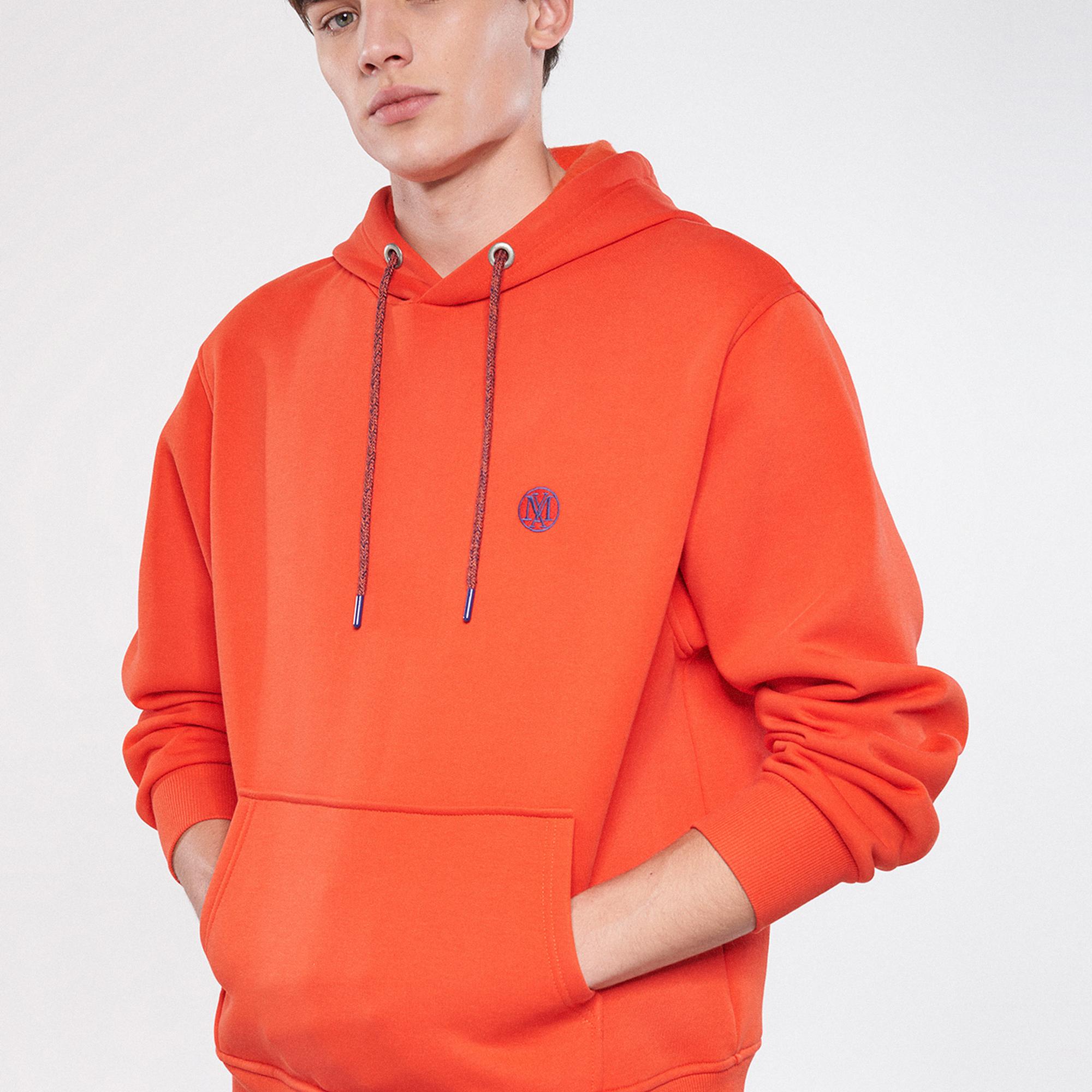 Mavi Mavi Logo Nakışlı Kapüşonlu Turuncu Sweatshirt 065809-70481