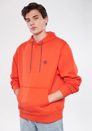  Mavi Mavi Logo Nakışlı Kapüşonlu Turuncu Sweatshirt 065809-70481