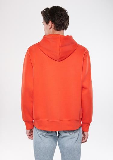  Mavi Mavi Logo Nakışlı Kapüşonlu Turuncu Sweatshirt 065809-70481