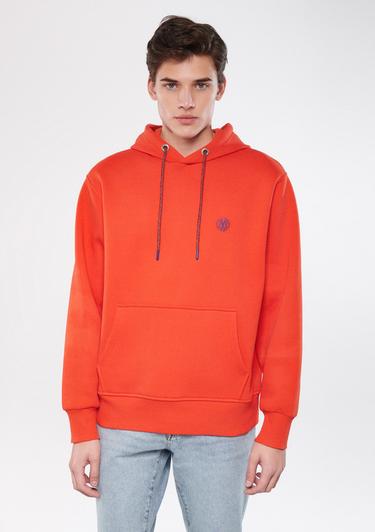  Mavi Mavi Logo Nakışlı Kapüşonlu Turuncu Sweatshirt 065809-70481