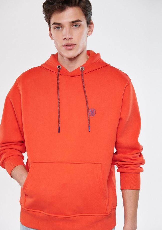  Mavi Mavi Logo Nakışlı Kapüşonlu Turuncu Sweatshirt 065809-70481
