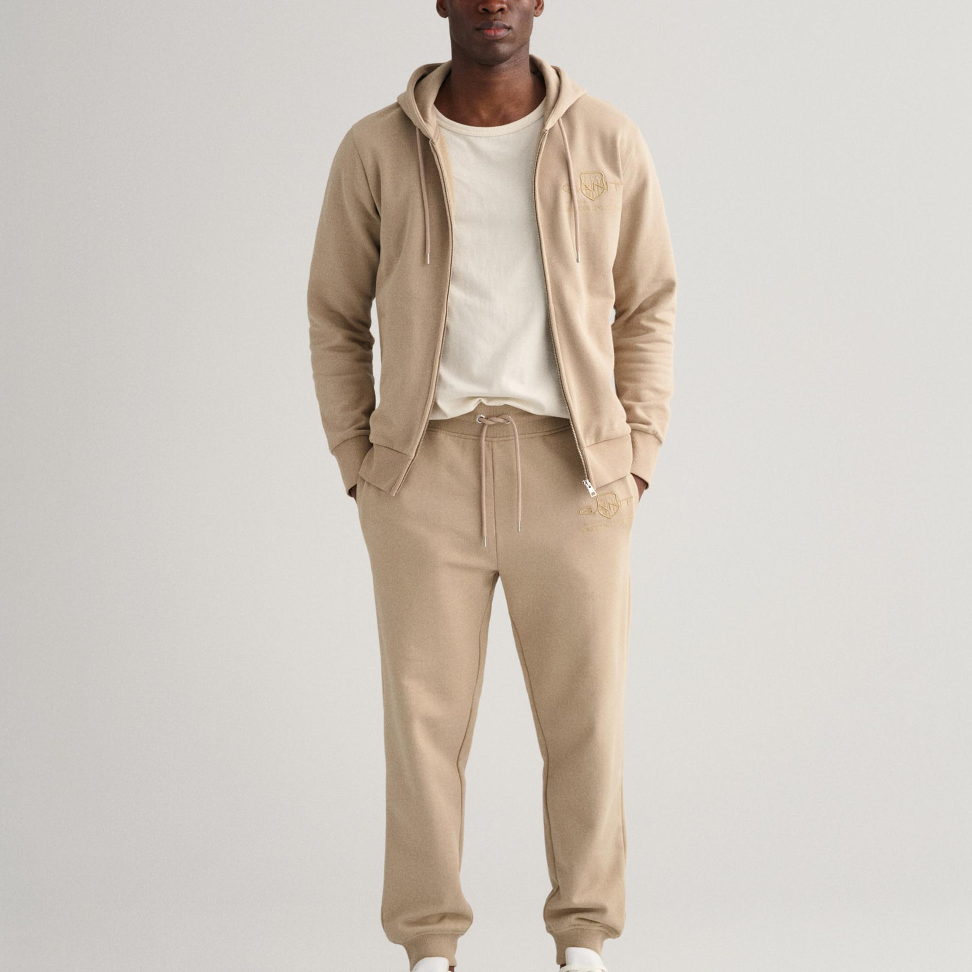 GANT Erkek Bej Regular Fit Logolu Eşofman Altı