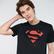 Mavi Superman Baskılı Siyah Tişört Slim Fit / Dar Kesim 066875-900
