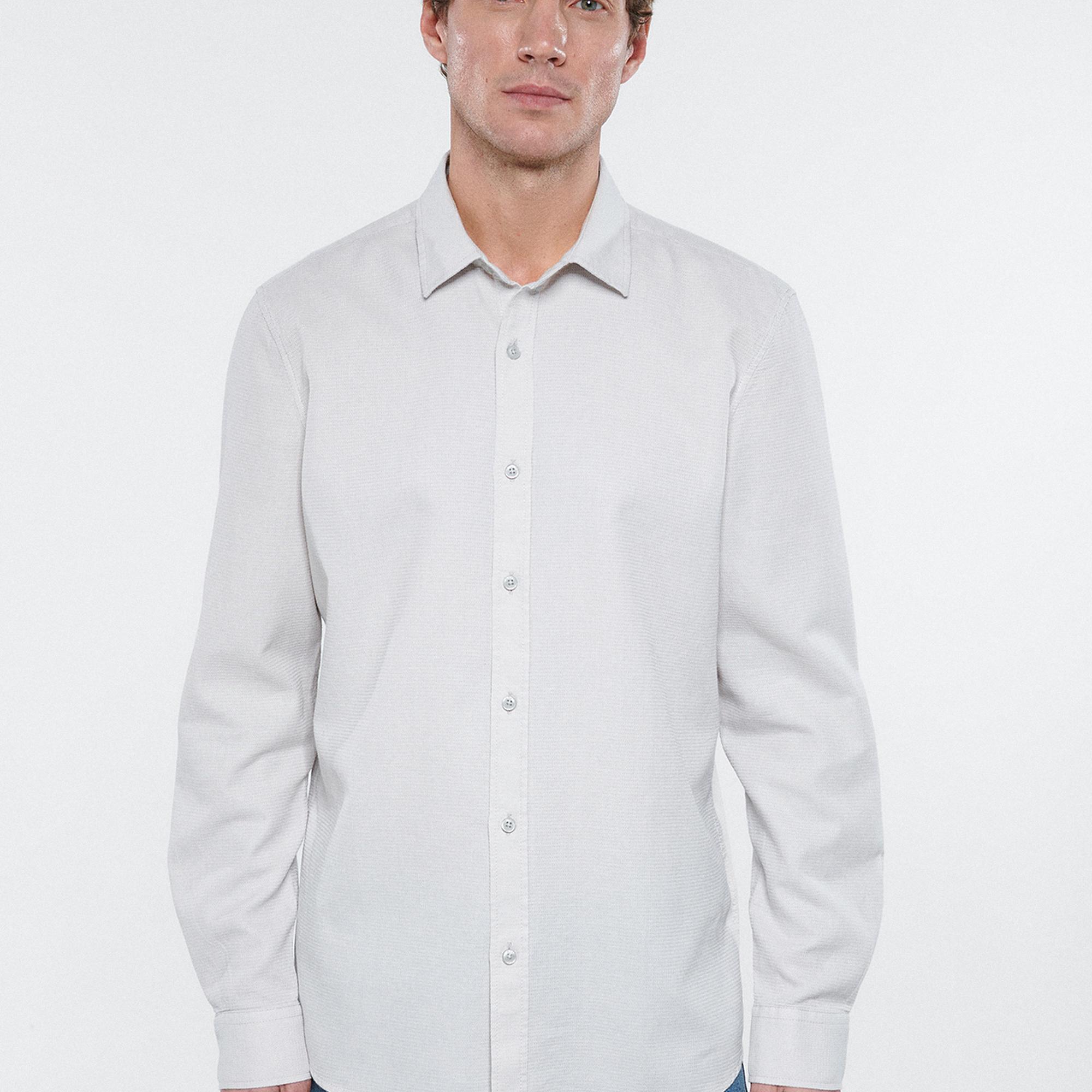 Mavi Gri Gömlek Slim Fit / Dar Kesim 8810217-70080