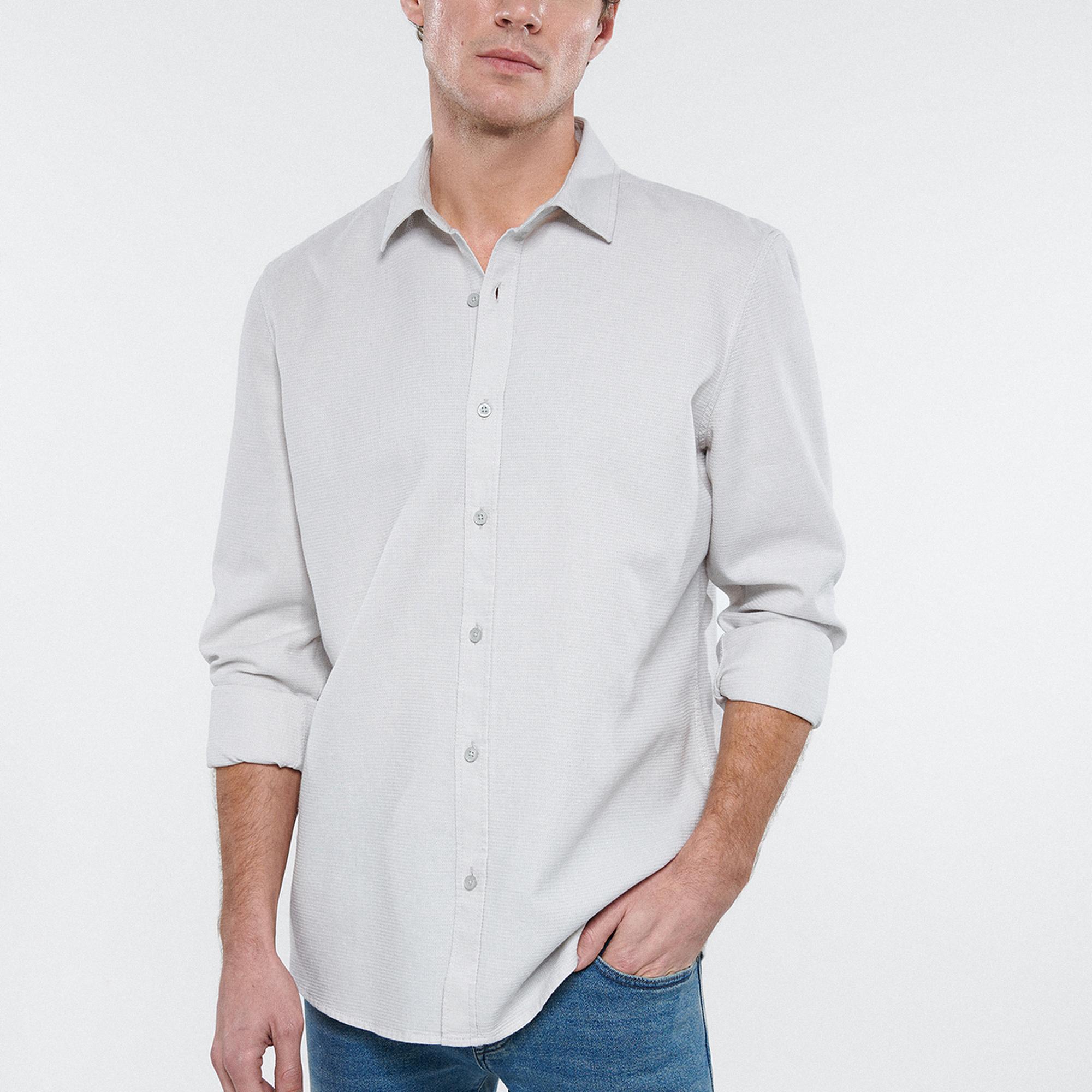 Mavi Gri Gömlek Slim Fit / Dar Kesim 8810217-70080