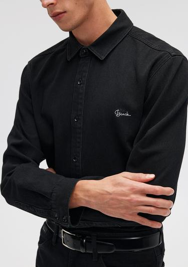  Mavi Roy Lux Black Antrasit Jean Gömlek Slim Fit / Dar Kesim 0210496-82410