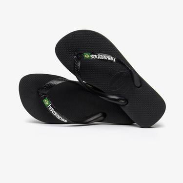  Havaianas Brasil Logo Erkek Siyah Terlik