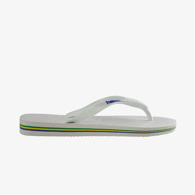 Havaianas Brasil Logo Unisex Beyaz Terlik