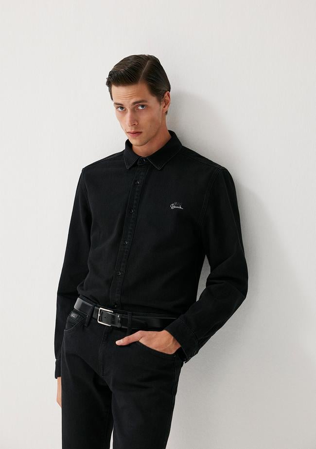  Mavi Roy Lux Black Antrasit Jean Gömlek Slim Fit / Dar Kesim 0210496-82410