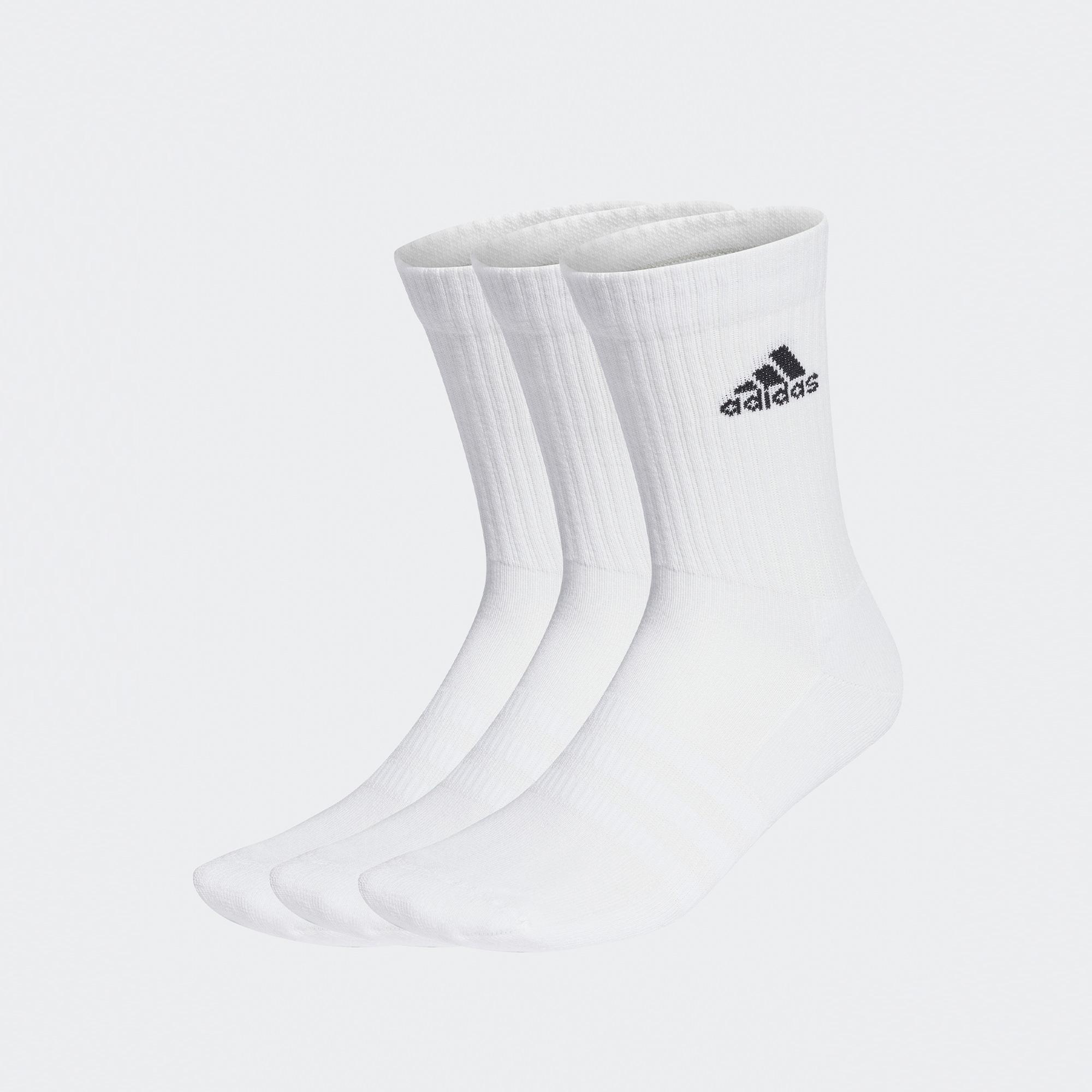 adidas Yastıklamalı Bilekli  3 Çift Unisex Beyaz Çorap
