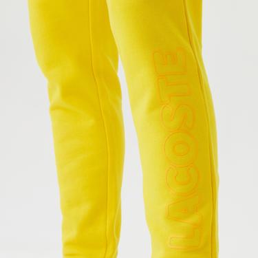  Erkek Slim Fit Baskılı Sarı Eşofman Altı