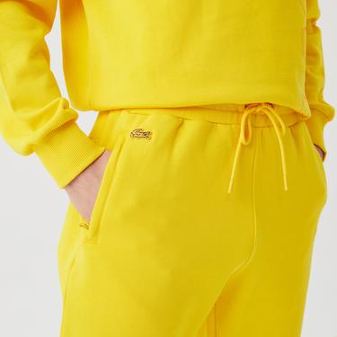  Erkek Slim Fit Baskılı Sarı Eşofman Altı