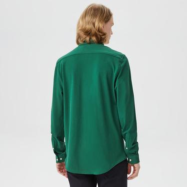  Erkek Slim Fit Yeşil Gömlek