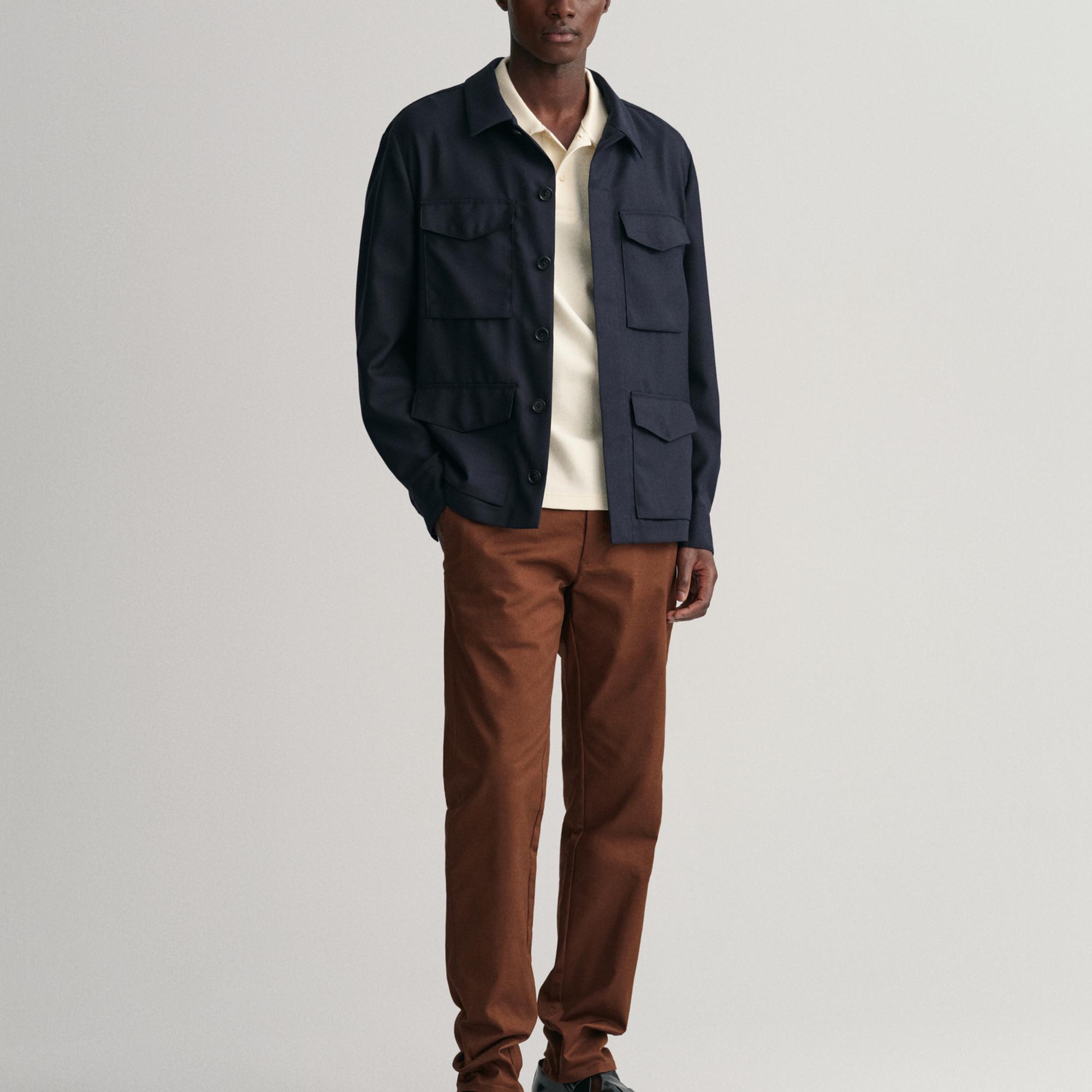 GANT Erkek Krem Regular Fit Dokulu Polo