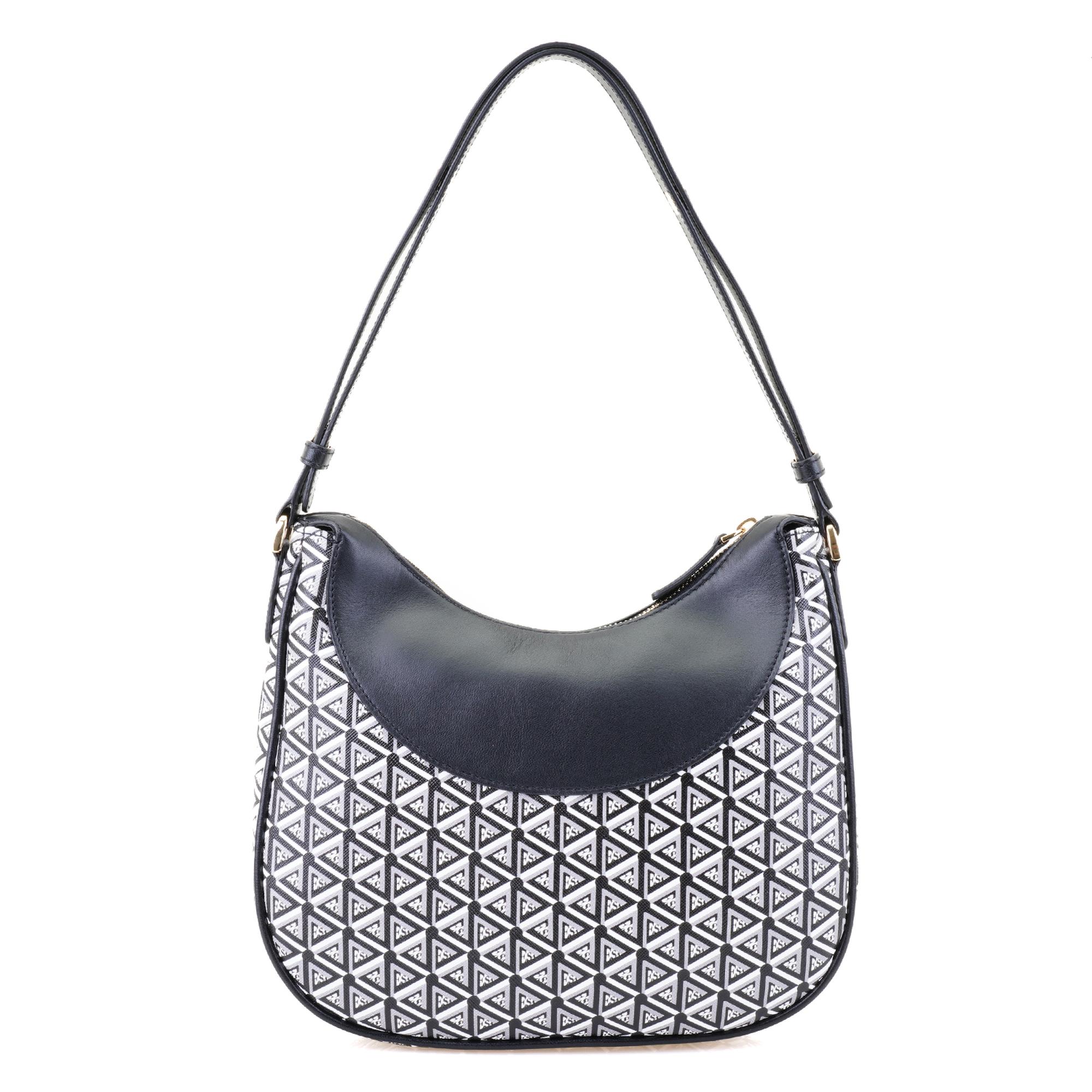 Brote Siyah Kadın Monogram Omuz Çantası