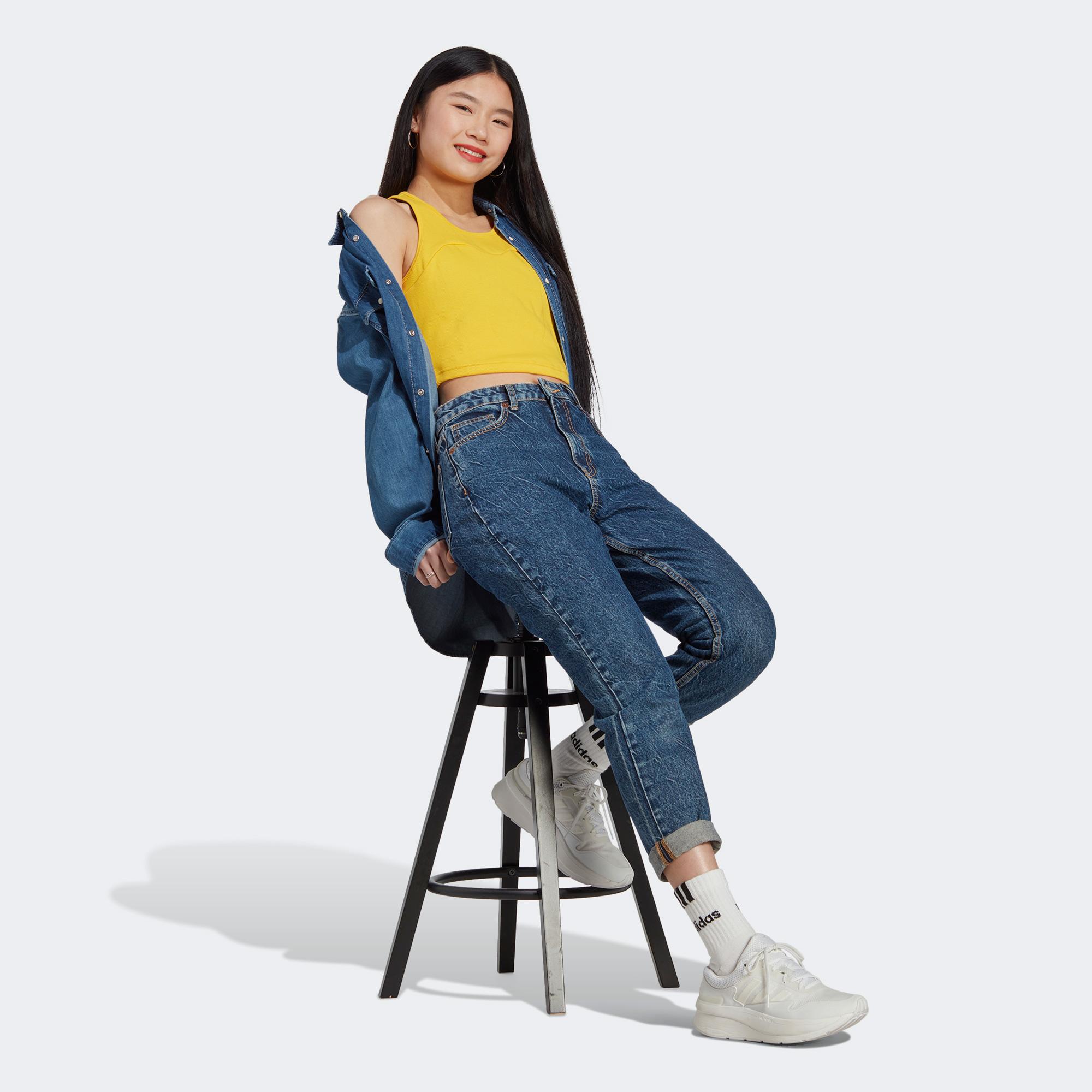 adidas Lng Rib Kadın Sarı Crop