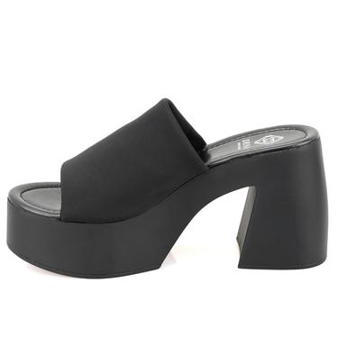  Haley Siyah Kadın Platform Topuklu Terlik