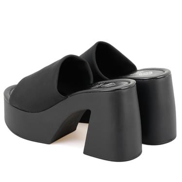  Haley Siyah Kadın Platform Topuklu Terlik